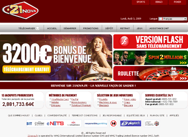 Casino virtuel 21 Nova