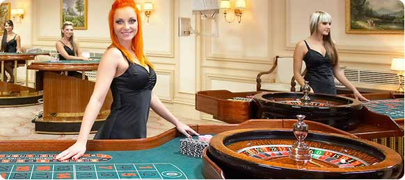 Casino avec croupier pour la roulette